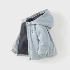 Dave&Bella Toddler/Kids Unisex Outdoor Multicolor Hooded Coat — Windproof & Insulated