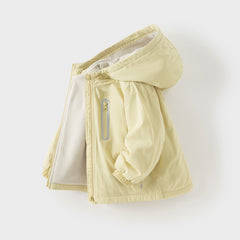 Dave&Bella Toddler/Kids Unisex Outdoor Multicolor Hooded Coat — Windproof & Insulated