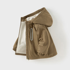 Dave&Bella Toddler/Kids Unisex Outdoor Multicolor Hooded Coat — Windproof & Insulated