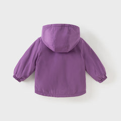Dave&Bella Toddler/Kids Unisex Outdoor Multicolor Hooded Coat — Windproof & Insulated