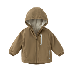 Dave&Bella Toddler/Kids Unisex Outdoor Multicolor Hooded Coat — Windproof & Insulated
