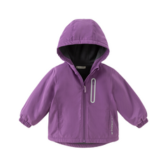 Dave&Bella Toddler/Kids Unisex Outdoor Multicolor Hooded Coat — Windproof & Insulated