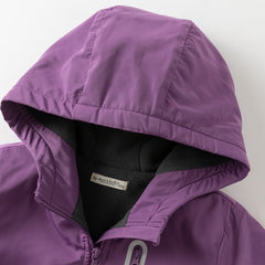 Dave&Bella Toddler/Kids Unisex Outdoor Multicolor Hooded Coat — Windproof & Insulated