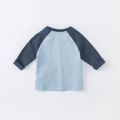 Dave&Bella Toddler Boys Cotton Casual Cartoon Letter Print T-shirts