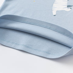 Dave&Bella Toddler Boys Cotton Casual Cartoon Letter Print T-shirts