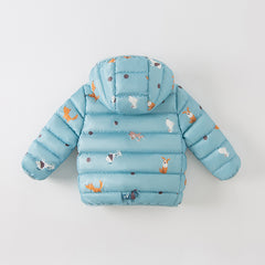 Dave&Bella Toddler Girls/Boys Winter Multi-color&print Outdoor Winproof Cozy Down Coats
