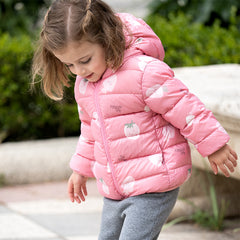 Dave&Bella Toddler Girls/Boys Winter Multi-color&print Outdoor Winproof Cozy Down Coats