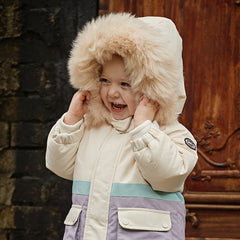 Dave&Bella Toddler Girls/Boys Winter Outdoor Outwear Soft Fur-trimmed Down Jacket