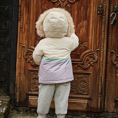 Dave&Bella Toddler Girls/Boys Winter Outdoor Outwear Soft Fur-trimmed Down Jacket