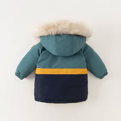 Dave&Bella Toddler Girls/Boys Winter Outdoor Outwear Soft Fur-trimmed Down Jacket
