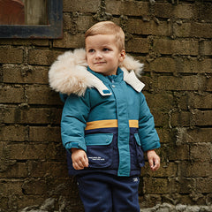 Dave&Bella Toddler Girls/Boys Winter Outdoor Outwear Soft Fur-trimmed Down Jacket