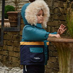 Dave&Bella Toddler Girls/Boys Winter Outdoor Outwear Soft Fur-trimmed Down Jacket