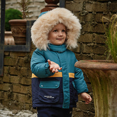 Dave&Bella Toddler Girls/Boys Winter Outdoor Outwear Soft Fur-trimmed Down Jacket