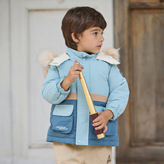 Dave&Bella Toddler Girls/Boys Winter Outdoor Outwear Soft Fur-trimmed Down Jacket