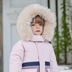 Dave&Bella Toddler Girls/Boys Winter Outdoor Outwear Soft Fur-trimmed Down Jacket