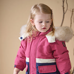 Dave&Bella Toddler Girls/Boys Winter Outdoor Outwear Soft Fur-trimmed Down Jacket