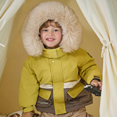 Dave&Bella Toddler Girls/Boys Winter Outdoor Outwear Soft Fur-trimmed Down Jacket
