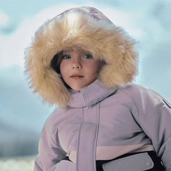 Dave&Bella Toddler Girls/Boys Winter Outdoor Outwear Soft Fur-trimmed Down Jacket
