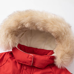 Dave&Bella Toddler Girls/Boys Winter Outdoor Outwear Soft Fur-trimmed Down Jacket