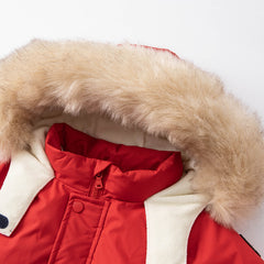 Dave&Bella Toddler Girls/Boys Winter Outdoor Outwear Soft Fur-trimmed Down Jacket