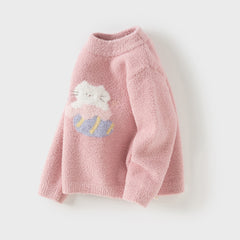 Dave&Bella Toddler Girls/Boys Playful Delicate Jacquard Chenille Sweater Tops