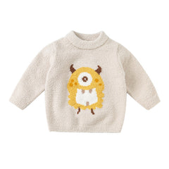 Dave&Bella Toddler Girls/Boys Playful Delicate Jacquard Chenille Sweater Tops