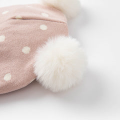 Dave&Bella Girls Winter Outdoor Windproof Pink Padded Warm Pullover Hats