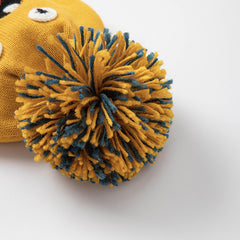 Dave&Bella Boys Winter Navy Blue/Yellow Warm Pullover Knit Hats