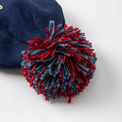 Dave&Bella Boys Winter Navy Blue/Yellow Warm Pullover Knit Hats