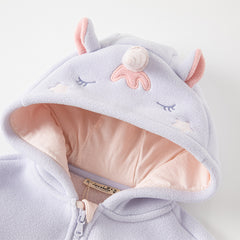 Dave&Bella Girls/Boys Autumn Zoo Series Warm Playful Fleece Jacket Coat