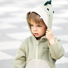 Dave&Bella Girls/Boys Autumn Zoo Series Warm Playful Fleece Jacket Coat