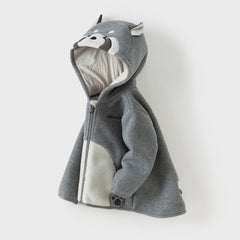 Dave&Bella Toddler Girls/Boys Autumn Cute Animal Style Fleece Hooded Coat