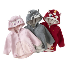 Dave&Bella Toddler Girls/Boys Autumn Cute Animal Style Fleece Hooded Coat