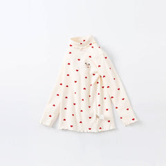 Dave&Bella Kids Girls Versatile Turtle Breathable Cotton Long Sleeve T-shirts Tops