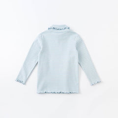 Dave&Bella Kids Girls Versatile Turtle Breathable Cotton Long Sleeve T-shirts Tops