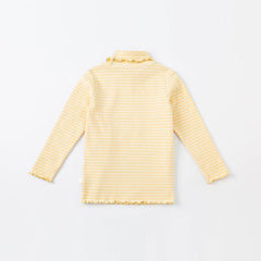 Dave&Bella Kids Girls Versatile Turtle Breathable Cotton Long Sleeve T-shirts Tops