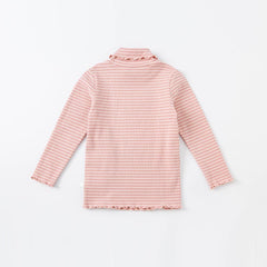 Dave&Bella Kids Girls Versatile Turtle Breathable Cotton Long Sleeve T-shirts Tops