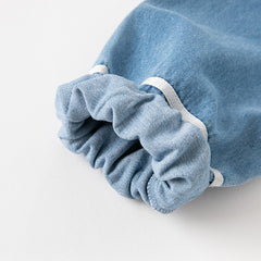 Dave&Bella Kids Girls Autumn Denim Blue Cotton Cape Collar Casual A-line Dress