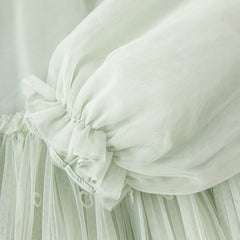 Dave&Bella Kids Girls Autumn Elegance Green Doll Collar A-line Mesh Dress