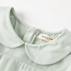 Dave&Bella Kids Girls Autumn Elegance Green Doll Collar A-line Mesh Dress