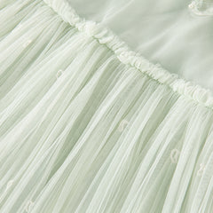 Dave&Bella Kids Girls Autumn Elegance Green Doll Collar A-line Mesh Dress