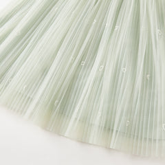 Dave&Bella Kids Girls Autumn Elegance Green Doll Collar A-line Mesh Dress