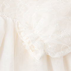 Dave&Bella Toddler Girls Autumn Elegant Chinese Style Beige Mesh A-line Dress