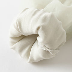 Dave&Bella Kids Girls Autumn Grey Green Classic Round Collar Mesh Part Dress