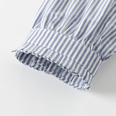 Dave&Bella Toddler Girls Autumn Breathable Cotton Khaki A-line Princess Dress