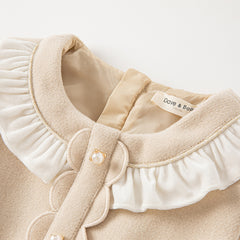 Dave&Bella Toddler Girls Autumn Fashion Light Khaki A-line Party Dress