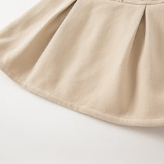 Dave&Bella Toddler Girls Autumn Fashion Light Khaki A-line Party Dress