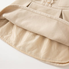 Dave&Bella Toddler Girls Autumn Fashion Light Khaki A-line Party Dress