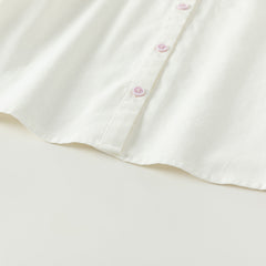 Dave&Bella Kids Girls Spring Solid Color Cotton Blouse Shirt Top