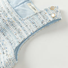 Dave&Bella Toddler Girls Autumn Noble Blue Versatile Princess Tank Dress